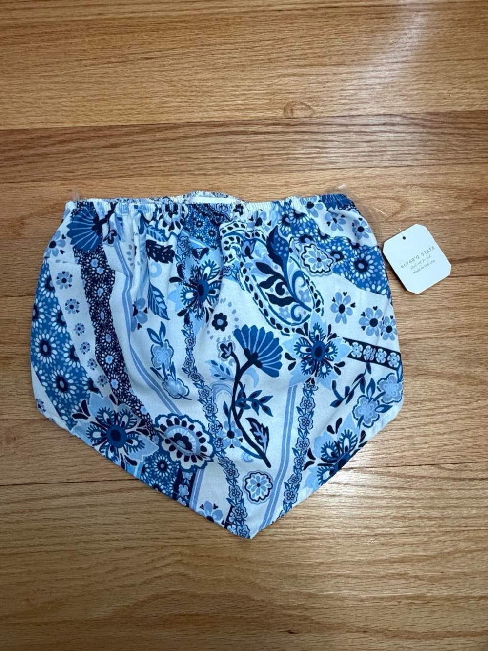Altar’d State Blue Floral Bandana Top